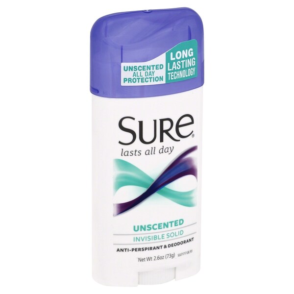 Shure Sure Unscented Invisible Solid AntiPerspirant Deodorant 724610